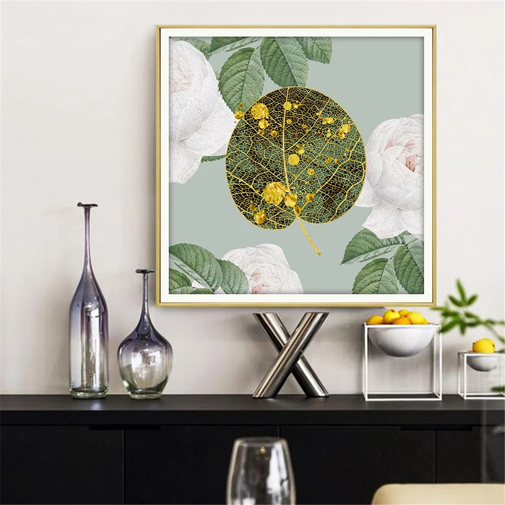 

Nordic Plant Flower Painting Leaf Poster Canvas Decoration Wall Art Print Wall Picture For Living Room Decoration Maison