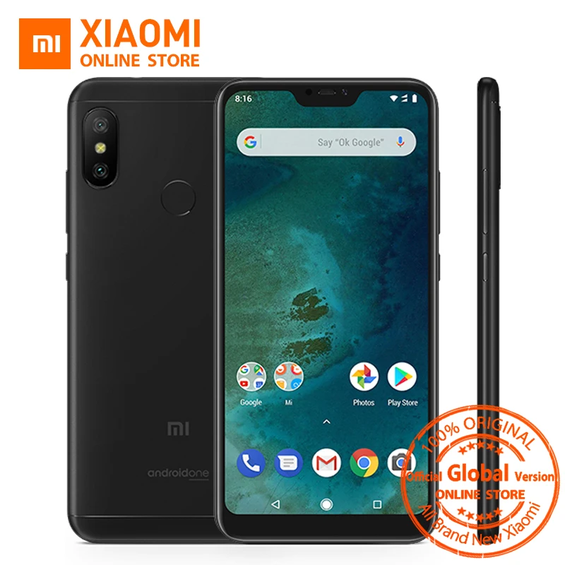 Глобальная версия Xiaomi Mi A2 Lite 4 Гб 64 5 84 дюймов полный Экран Snapdragon 625 Android One 4000 мА/ч AI