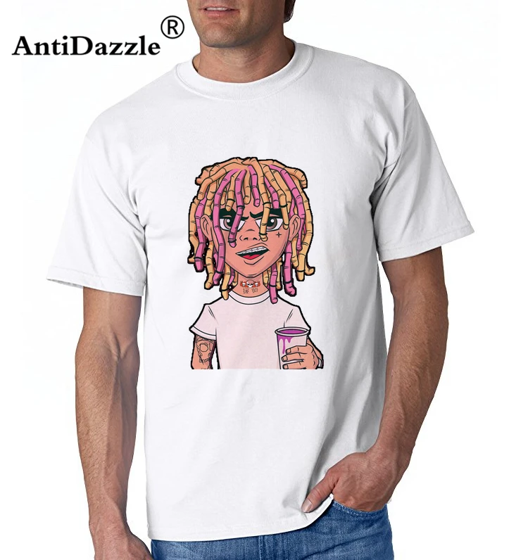 Antidazzle Lil Pump футболка музыка Человек Лето Графический футболки певица Мужской