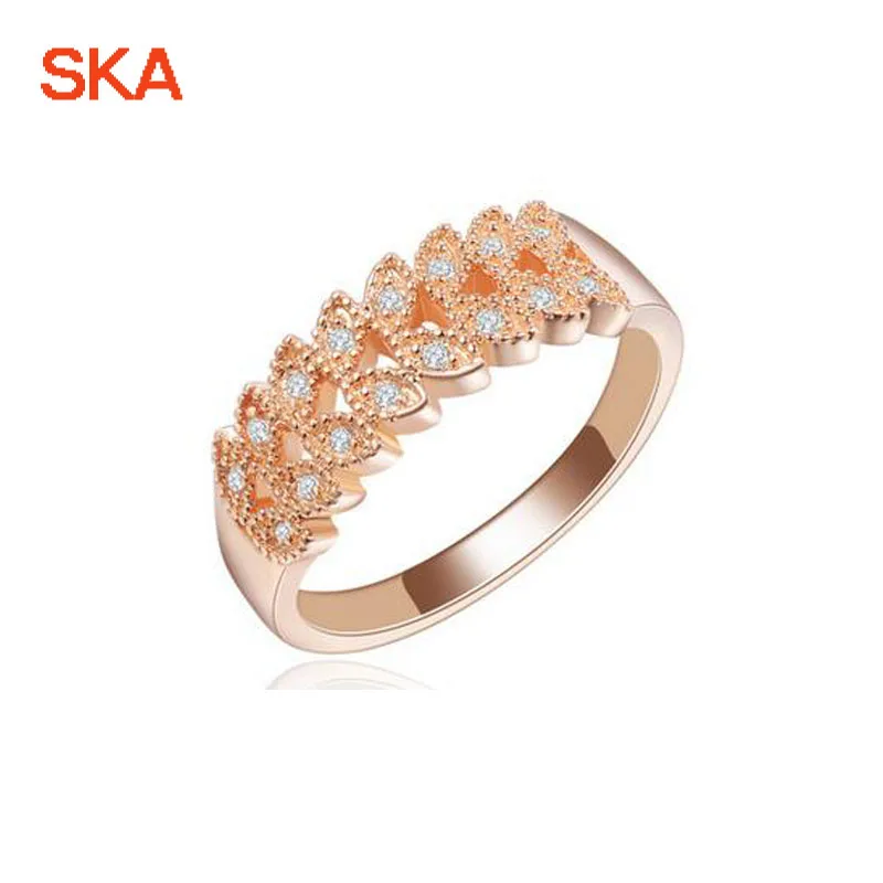 Ска обручальные кольца для женщин розовое золото цвет Bijoux Femme Anel новейшая