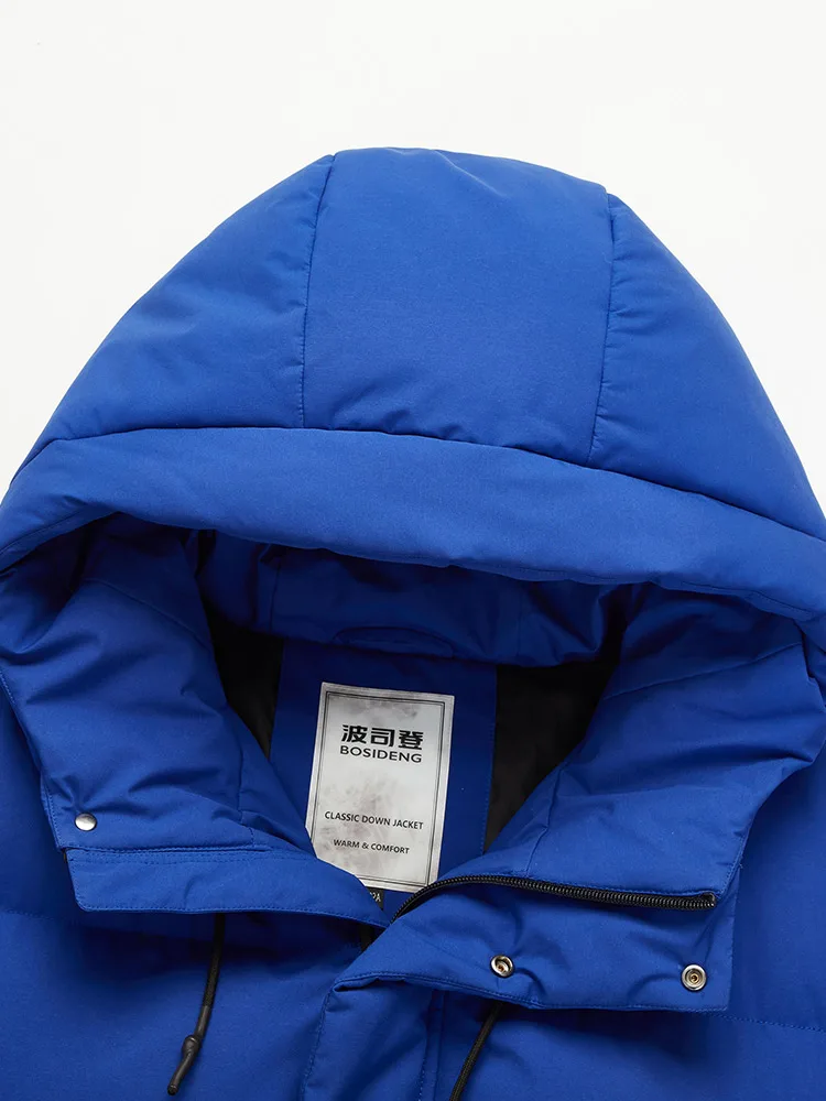 BOSIDENG мужской длинный толстый пуховик с капюшоном холодная зимняя модная куртка