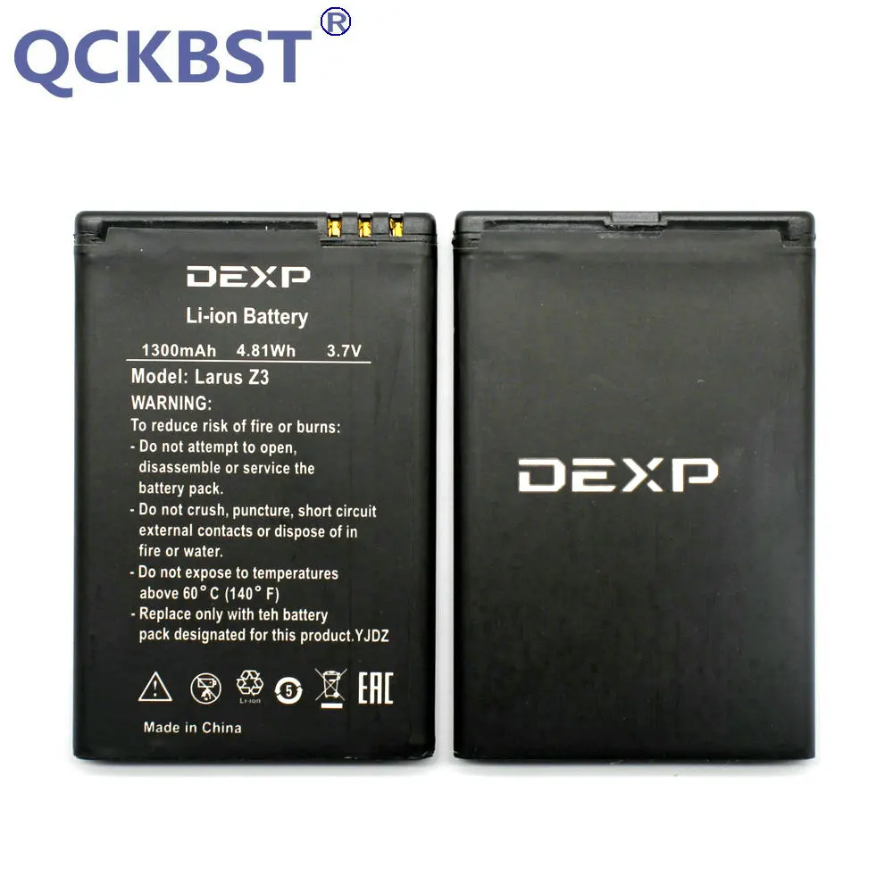 QCKBST 1300 мАч аккумулятор для DEXP Larus Z3 литий ионный полимерный Сотовый телефон