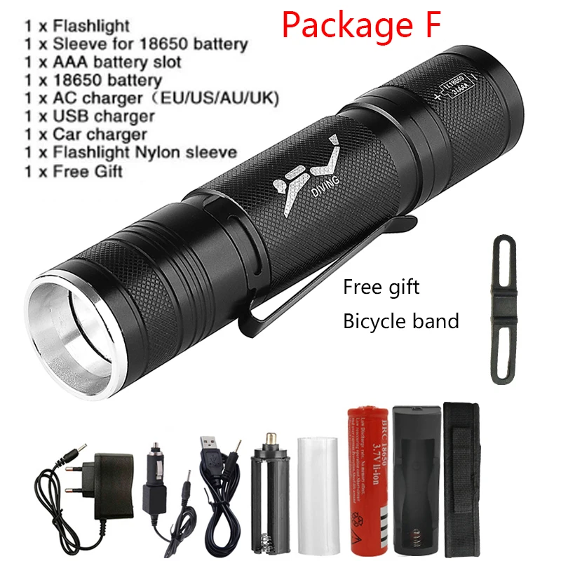 Option F Z20 D84 светодиодный светильник для дайвинга 3800Lum XM-T6 подводный светильник s водонепроницаемый портативный фонарь светильник s светильник для дайвинга фонарь - Испускаемый цвет: Option F