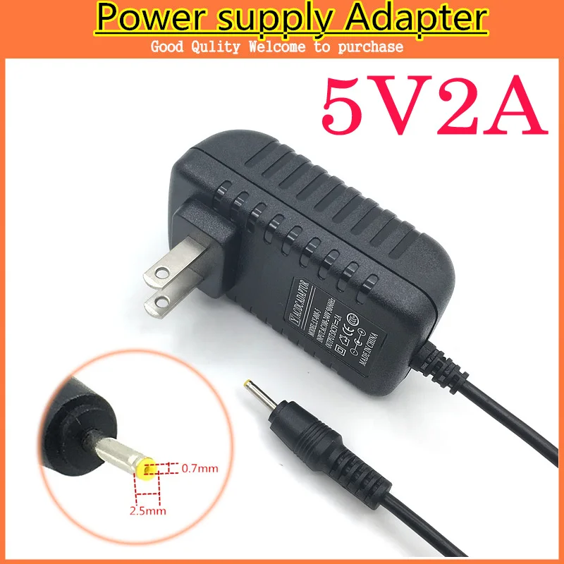 

1PCS 5V2A New AC 100V-240V Converter Adapter DC 5V 2A 2000mA Power Supply US Plug DC 2.5mm x 0.7mm Tablet PC power supply