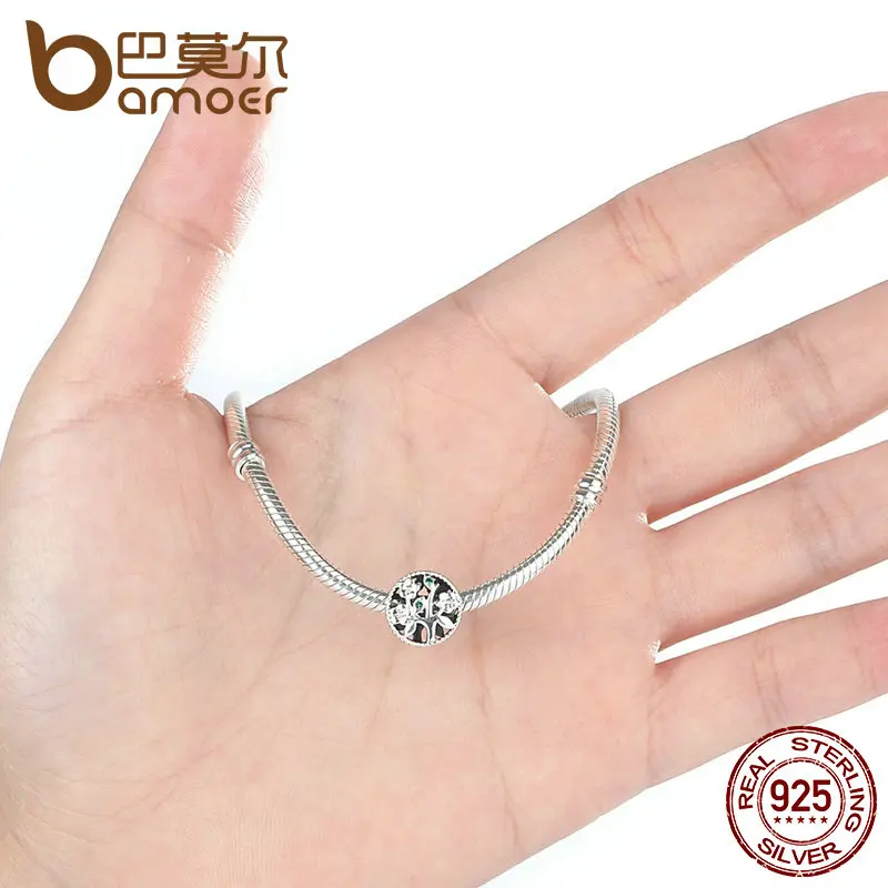 BAMOER, мода, 925 пробы, серебро, дерево жизни, бусины, Подвески, подходят для браслетов, для женщин, изготовление бусин и ювелирных изделий, сделай сам SCC115