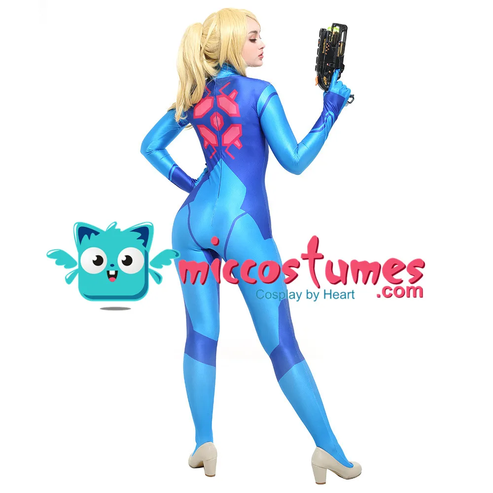 Metroid Samus Aran Zero костюм косплей аниме женщины zentai комбинезон из лайкры боди