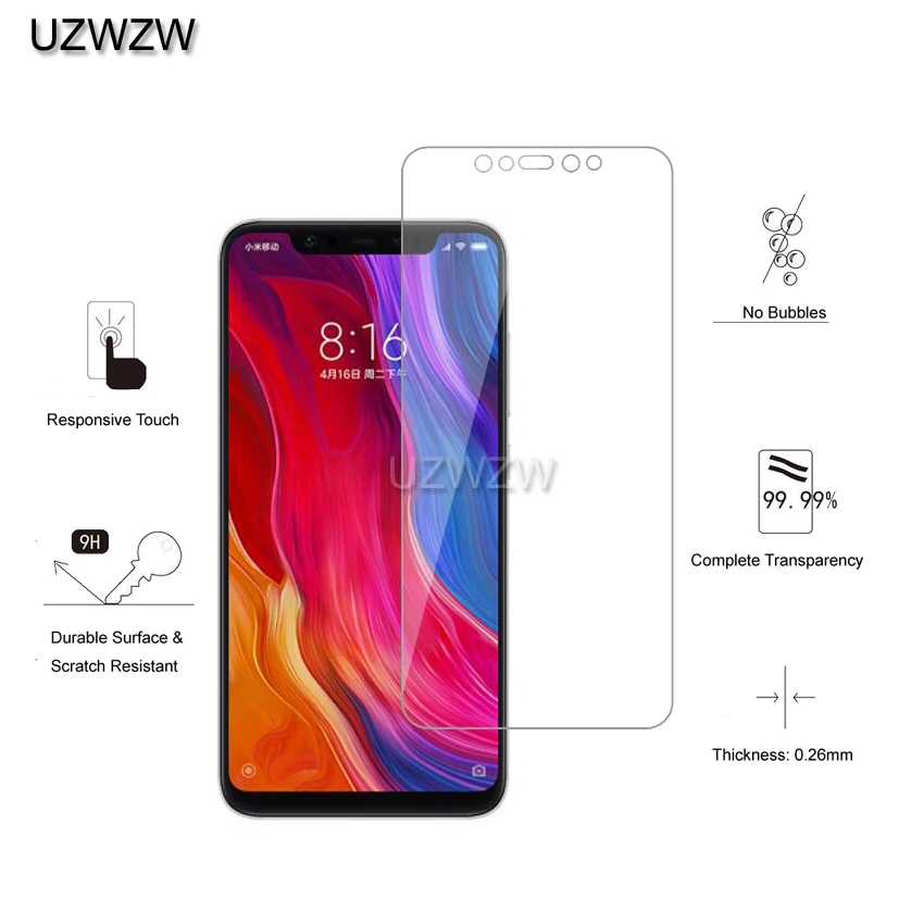 2 шт для Xiaomi mi 8/mi 8 SE Pre mi um 2.5D 0,26 мм закаленное стекло для защиты экрана для Xiaomi mi 8 mi 8 защитное стекло