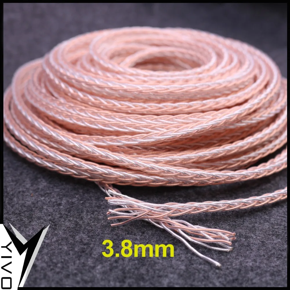 

XSSH Audio DIY OCC 7n Copper Silver Mixed OFC copper conductor headphone Earphone 3.5 to 3.5 Car Aux 3.5mm Audio cable Cord