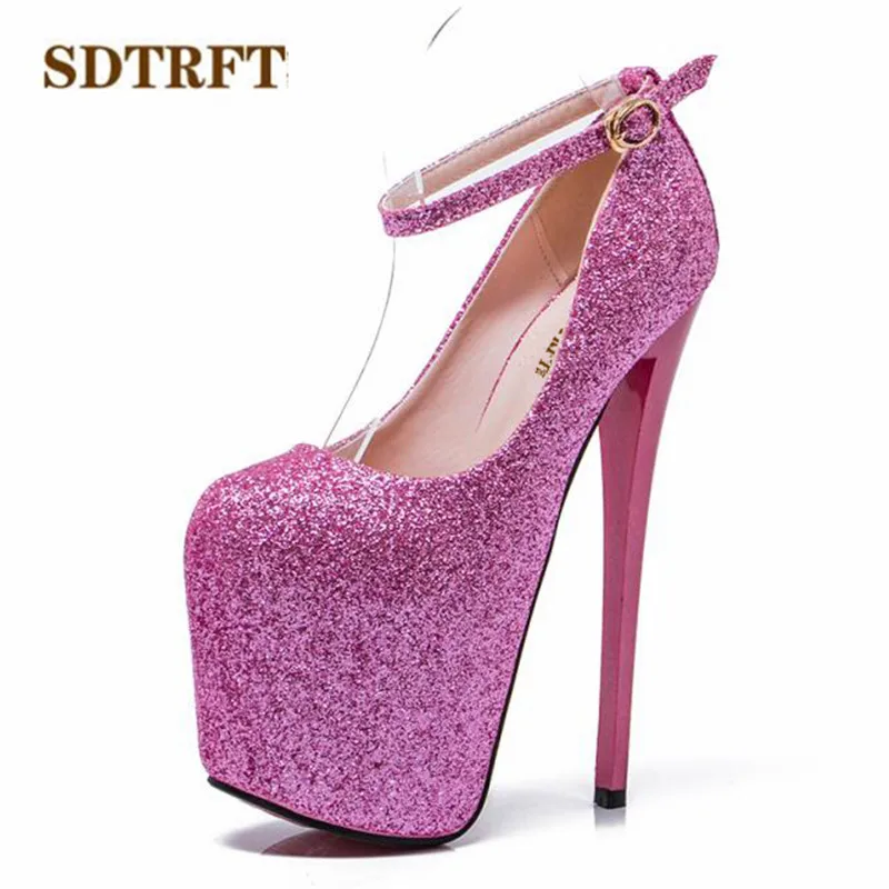Женские туфли на шпильке 20 см с круглым носком|women pumps|round toethin high heels |