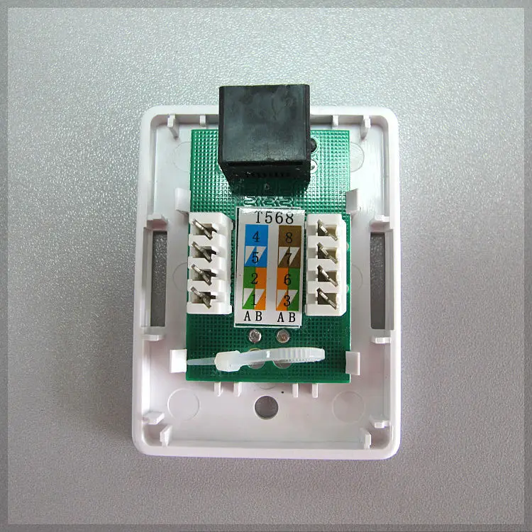 Адаптер Cat5e RJ45 настенный блок сопряжения Jack rj45 ethernet Кабель распределительная