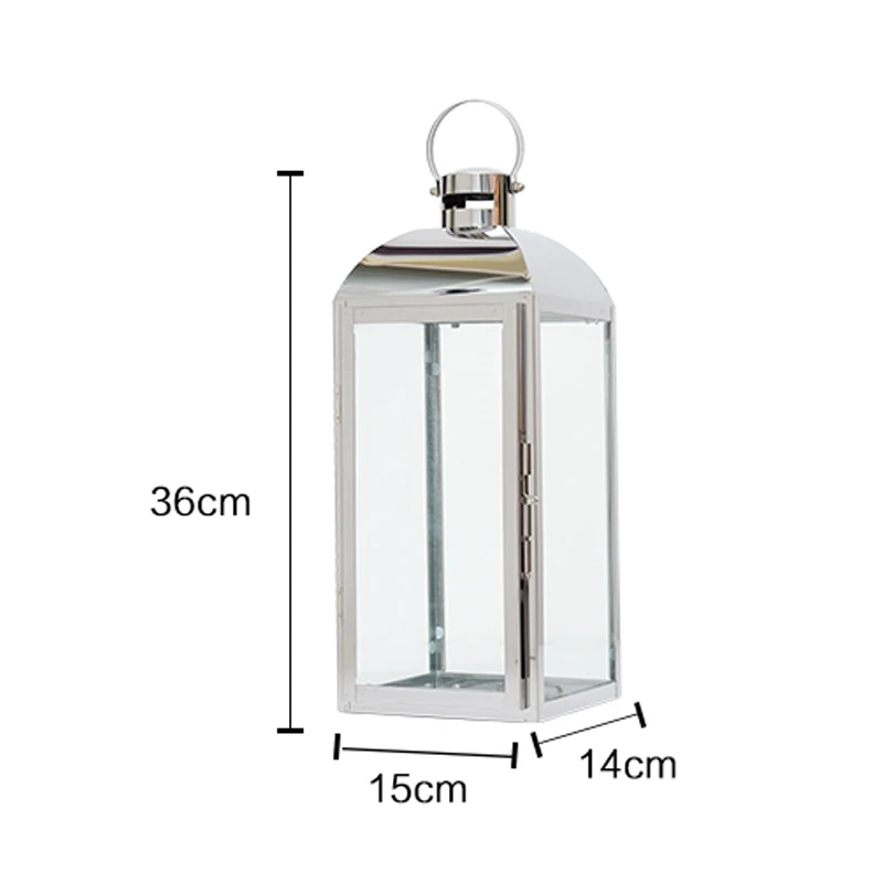 L Stainless steel Подсвечник из нержавеющей стали, розовое золото, Европейский подсвечник, стеклянный подсвечник, романтичный подсвечник, украшение - Цвет: L Stainless steel