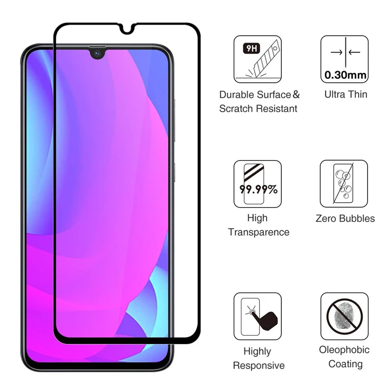 Закаленное стекло с полным покрытием для Samsung Galaxy A70 A705 A705F Защитная пленка экрана