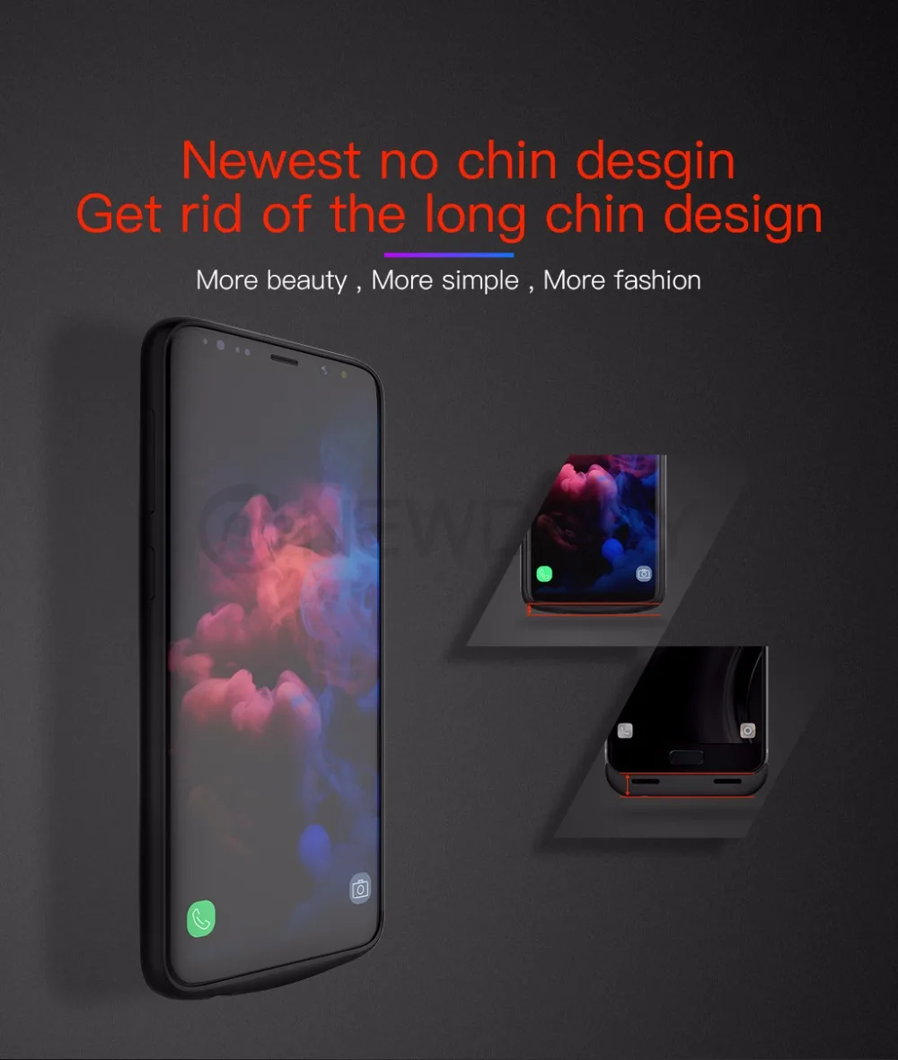 NEWDERY новые 4700 мАч ТПУ Перезаряжаемые зарядный аккумулятор чехол для samsung Note 9 S9 S9+ 5200 мА/ч, Мощность чехол для Galaxy S9 плюс