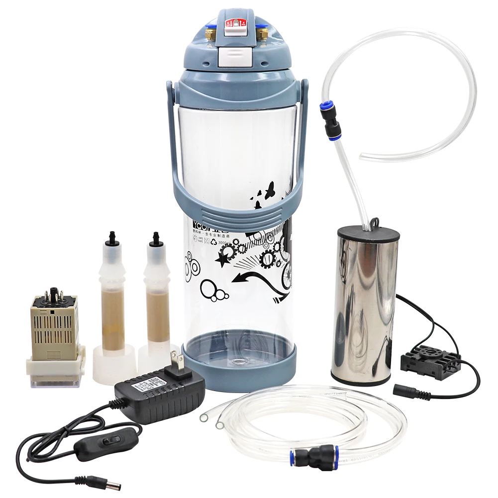 Gray Electric Pump Скота корова; Коза; овца Электрический доильный аппарат автоматический вакуумный насос доильные машины Электрический Импульсный доя 3L/0,8 Gal - Цвет: Gray Electric Pump