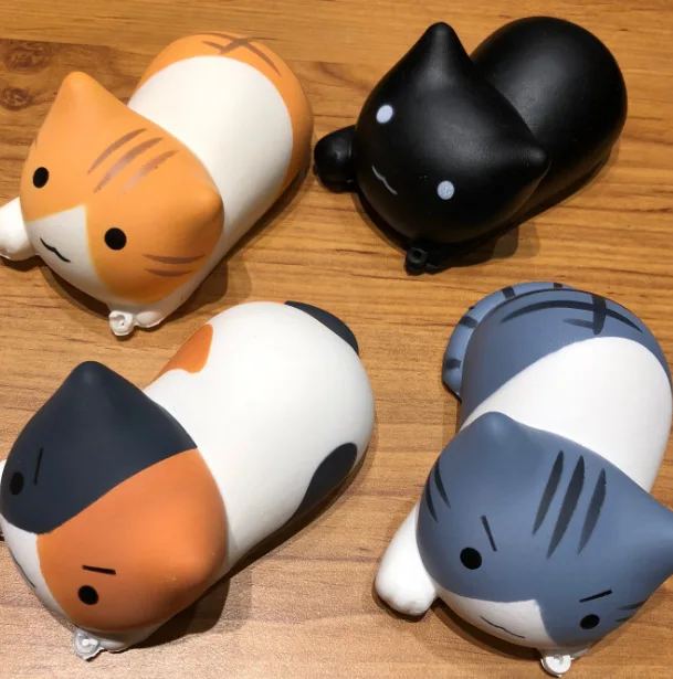 10pcs squeeze 10cm jumbo cat rare squishy Soft PU toy slow rising squishy food kids gift wholesale free shipping