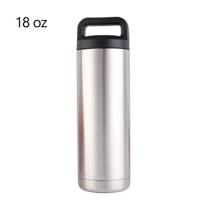 18oz 10/12/18/20/30/36/64OZ Нержавеющая сталь стакан Спорт на открытом воздухе бутылка для воды с крышкой BPA БЕСПЛАТНО Изолированные Кофе чашки - Цвет: 18oz