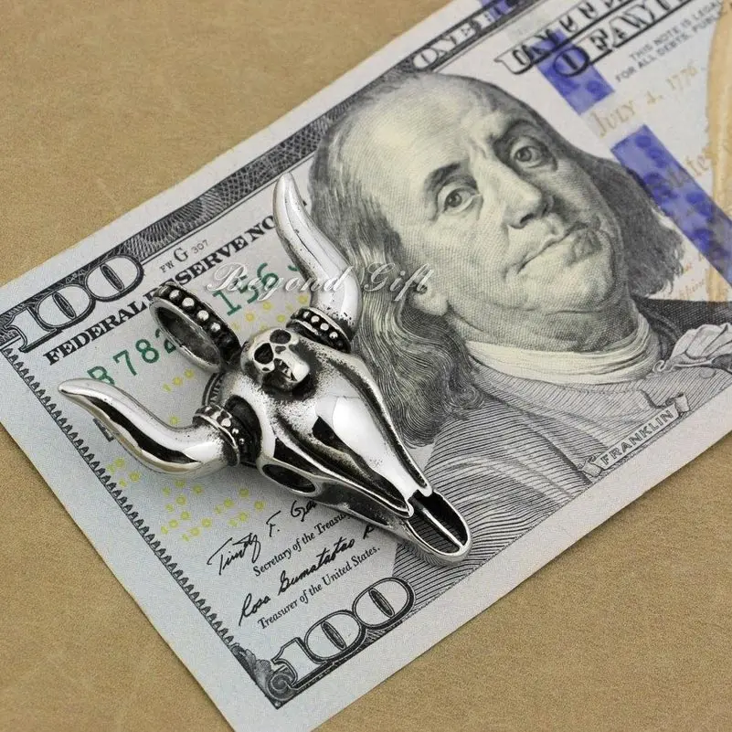 Модная подвеска в стиле панк виде рога быка однотонная мужская Байкерская