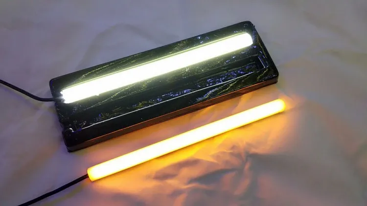 2 piece/lot flexible Bendable COB super bright DRL LED Daytime Running Lamp turn signal light | Автомобили и мотоциклы