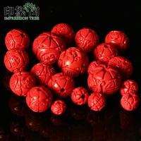 5010pcslot 681114mm handmade carved cinnabar red beads for diy bracelets necklace jewelry components making accessories 615