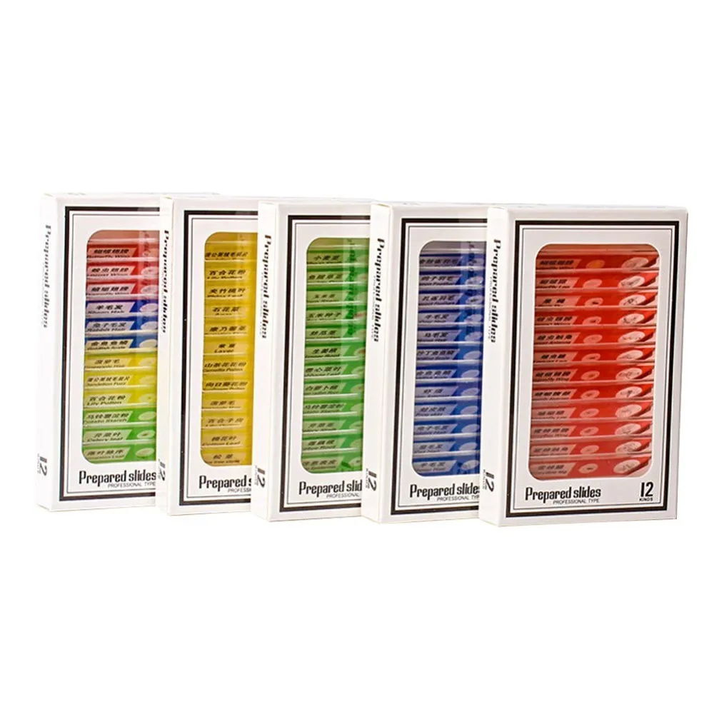 12 шт./кор. Обучающие слайды инструмент для животных детский микроскоп