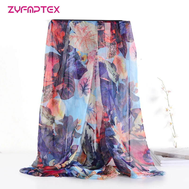 ZYFMPTEX 30D 150 см x 200 шифоновая ткань с цветочным принтом Красивая Высококачественная