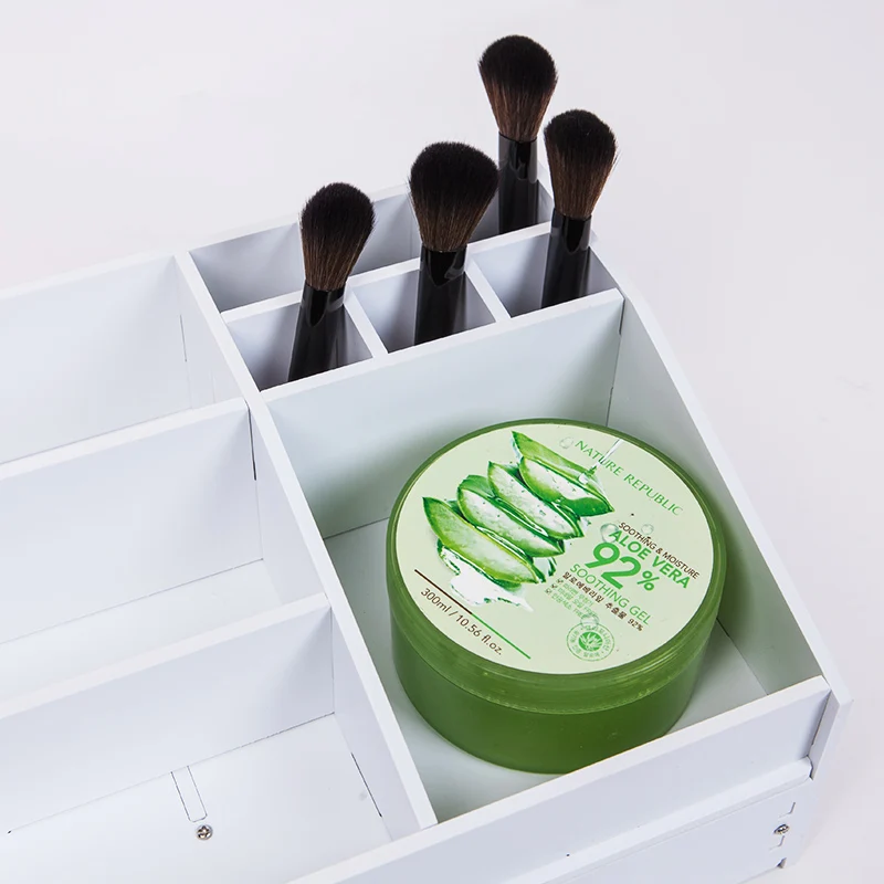 

Waterproof large cosmetic storage box home drawer type desktop finishing box dressing table plastic lipstick mask case mx0125140