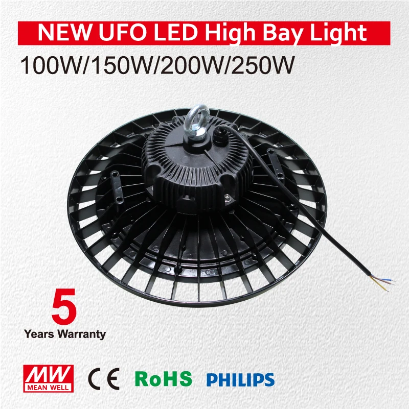 Высококачественный подвесной светодиодный светильник UFO High Bay s 150 Вт IP65 Meanwell Driver