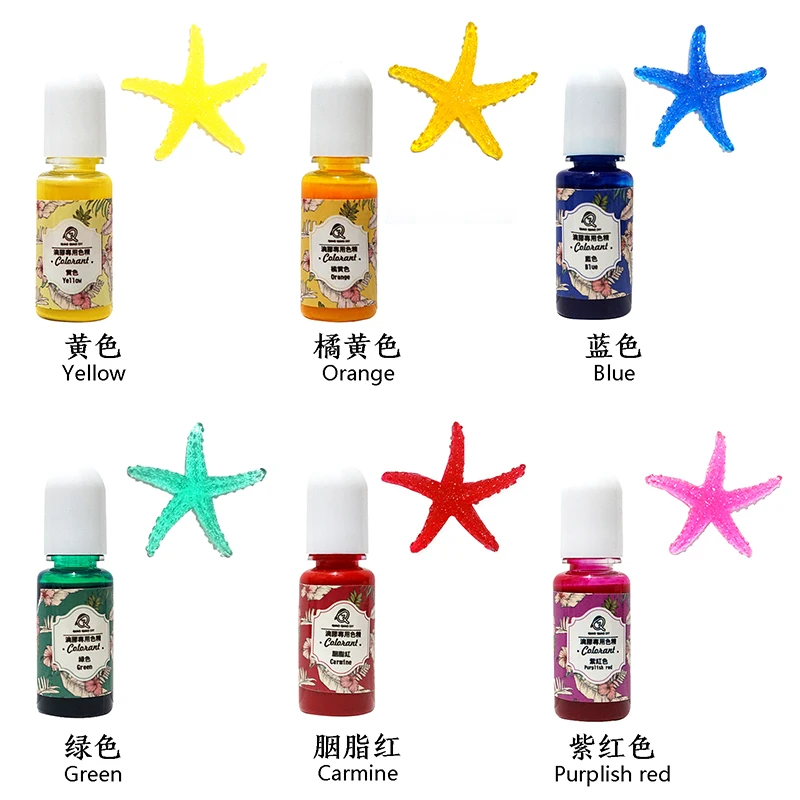 QIAOQIAODIY 10ML Epoxy Resin Pigment UV Resin Coloring Dye Colorant Resin Pigment DIY Handmade Crafts Art Sets 14 Colors
