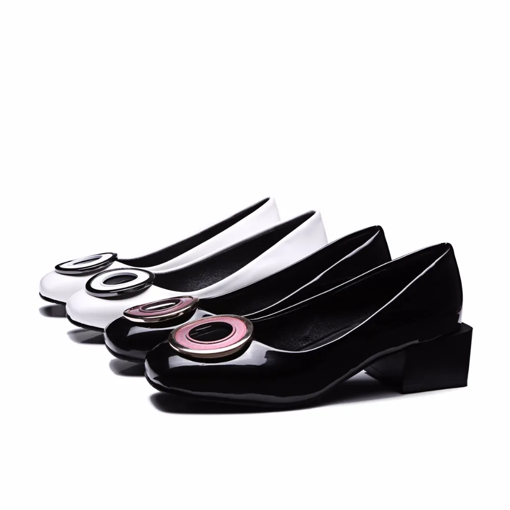 Индивидуальная обувь женские туфли лодочки Квадратный носок Модные легкие