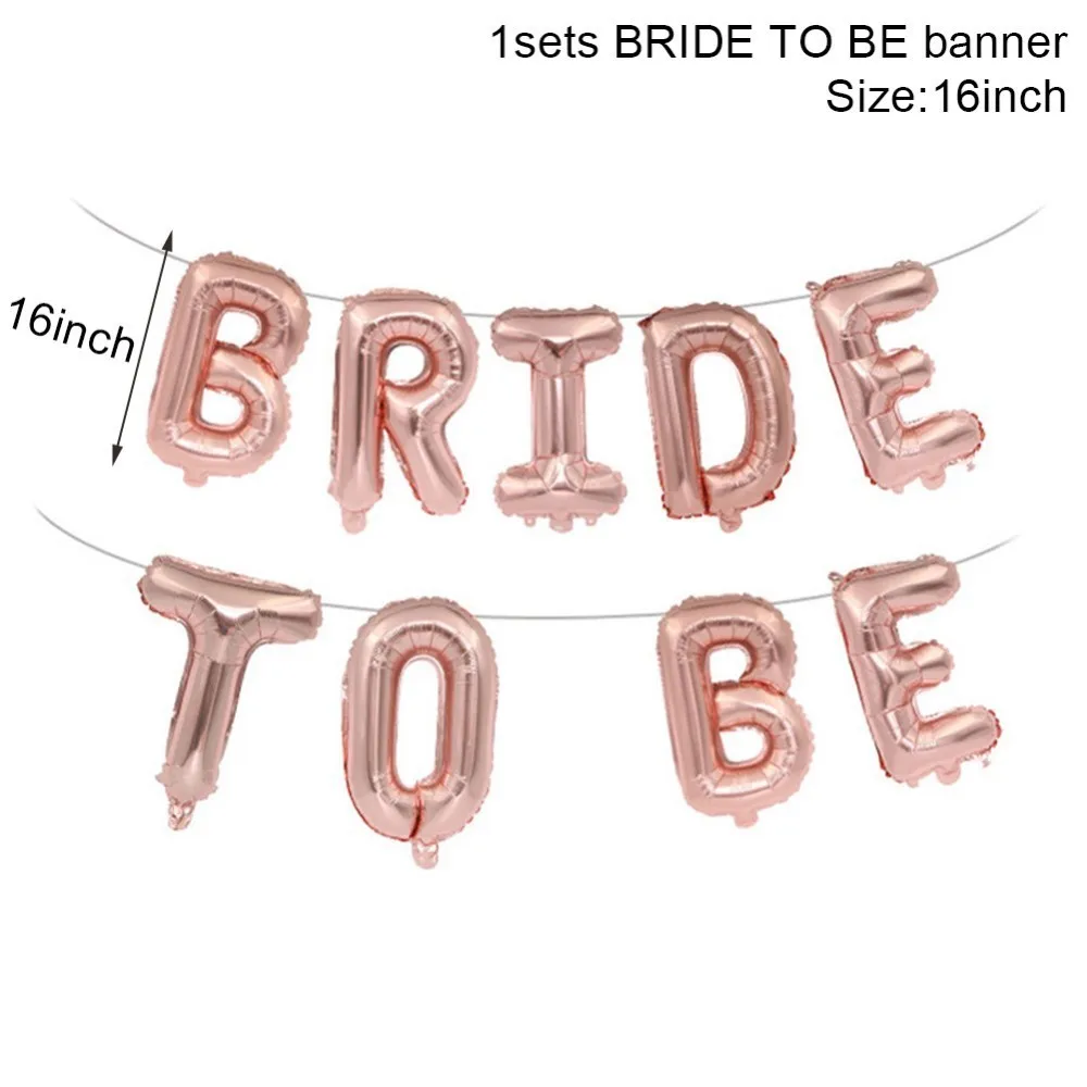 Rose Gold 1 С надписью "Bride To Be" девичник вечерние Декор курица вечерние ночное Фольга шторы с воздушными шарами свадебный душ вечерние свадебные сувениры украшения свадебные принадлежности - Цвет: Rose Gold 1