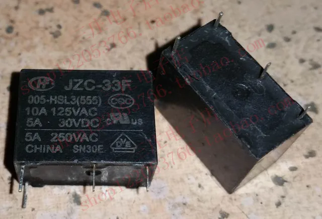 

Relay JZC-33F 005-HSL3 (555) 33F-1A-5V- High resistance