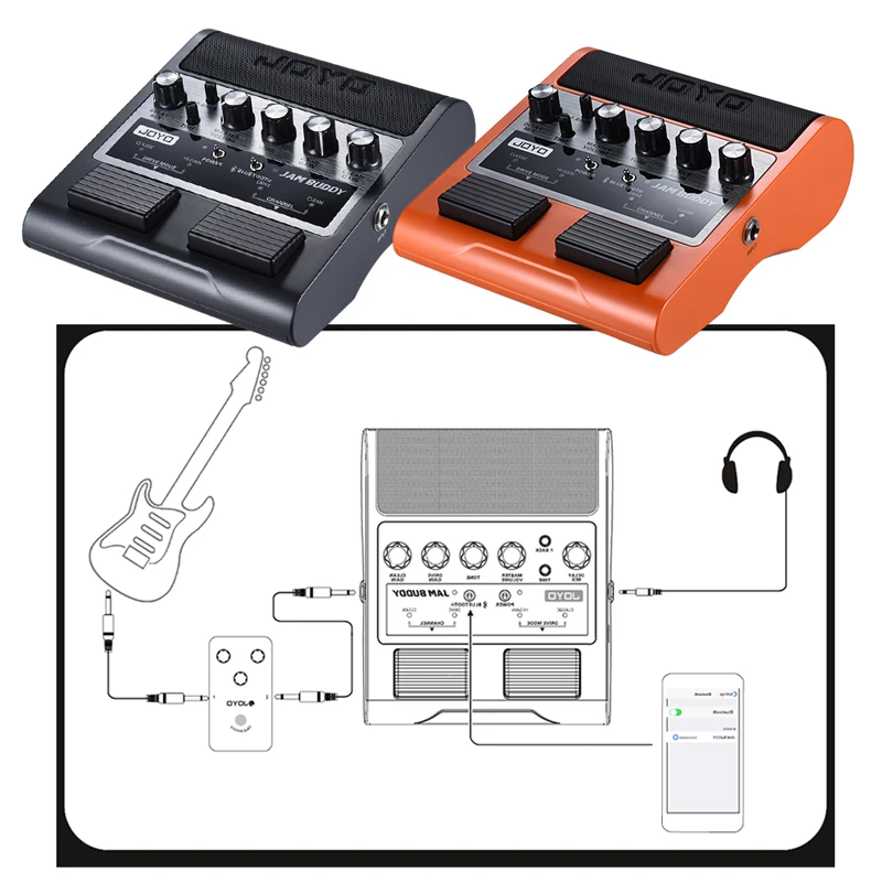 Усилитель для гитары JOYO Jam Buddy перезаряжаемый Bluetooth 4 0 два канала 2*4 Вт с эффектом
