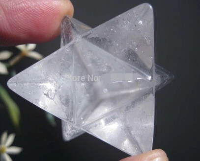 WBY Бесплатная доставка натуральный прозрачный кварцевый кристалл Меркаба звезда