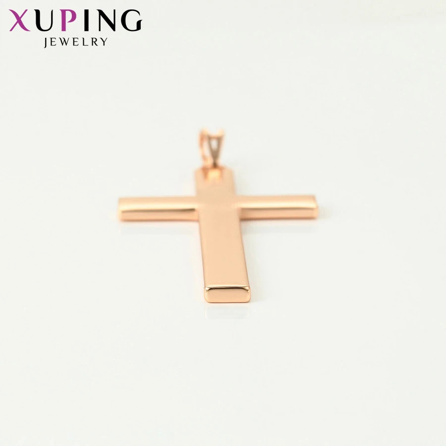 Xuping роскошный Jesus Seris Ожерелье Подвеска-крестик религиозная серия розовое золото цвет модные украшения для женщин S111, 6-33438