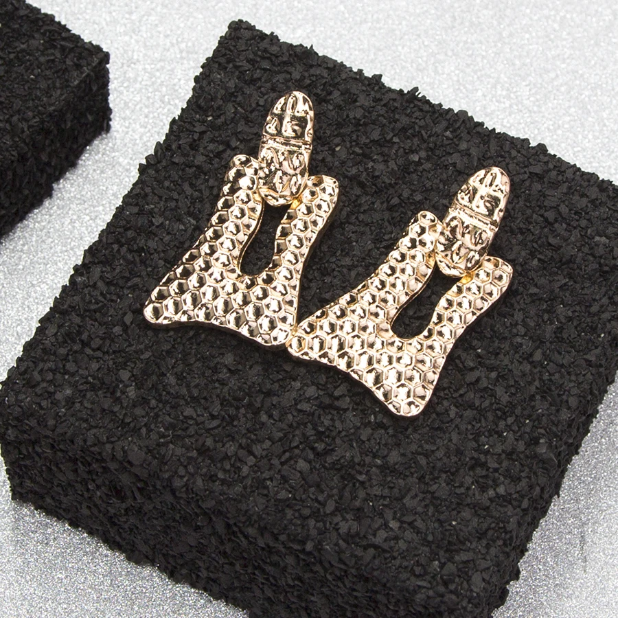 Женские сережки подвески MESTILO в индийском Дубае с геометрическим рисунком