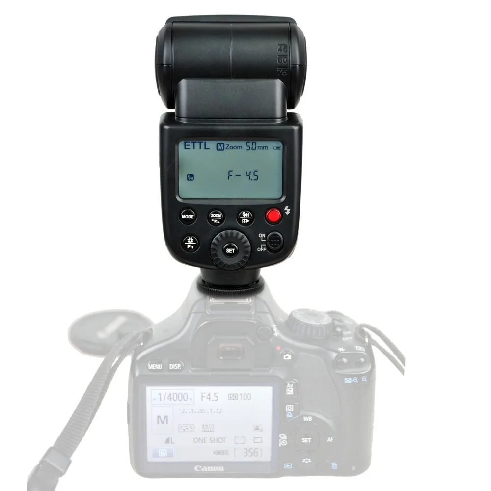 Беспроводной трансмиттер Speedlite GN60 HSS 1/8000s TTL Flash + для Canon 5D 6D 7D MARK II III IV 80D 1DX 5Ds R DHL 2xGodox