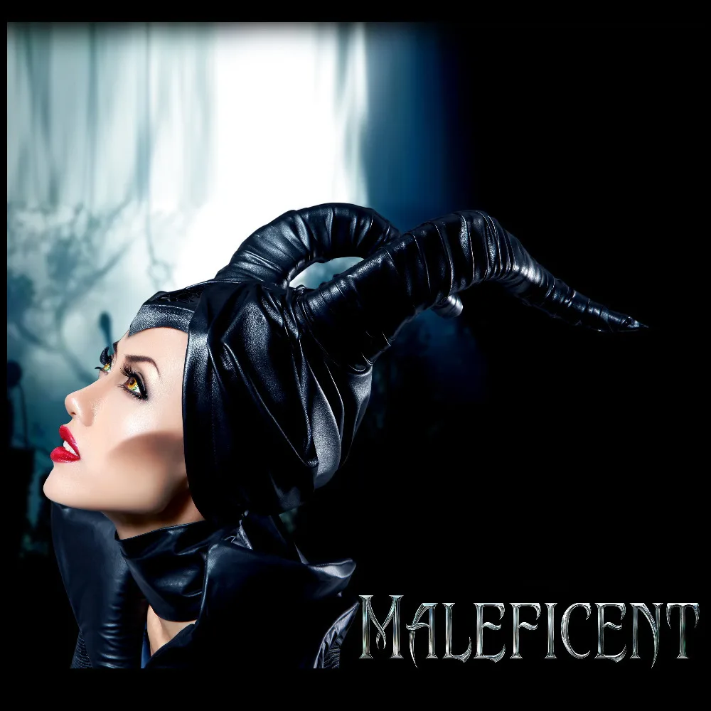 Новинка высокое качество на фильм Малефисента Dark Witch косплей шлем рога головной