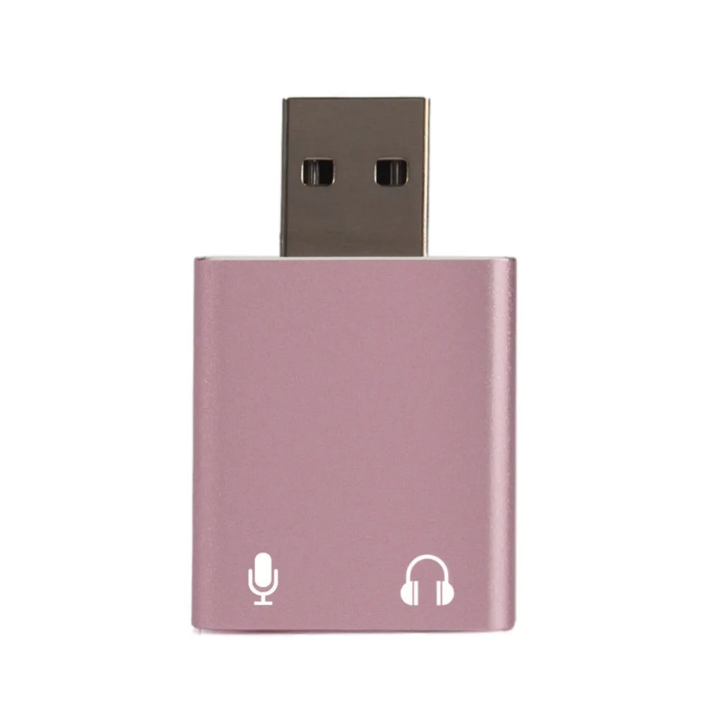 Мини USB Звуковая карта Внешний адаптер 3D стерео разъем 3 5 мм наушники микрофон для