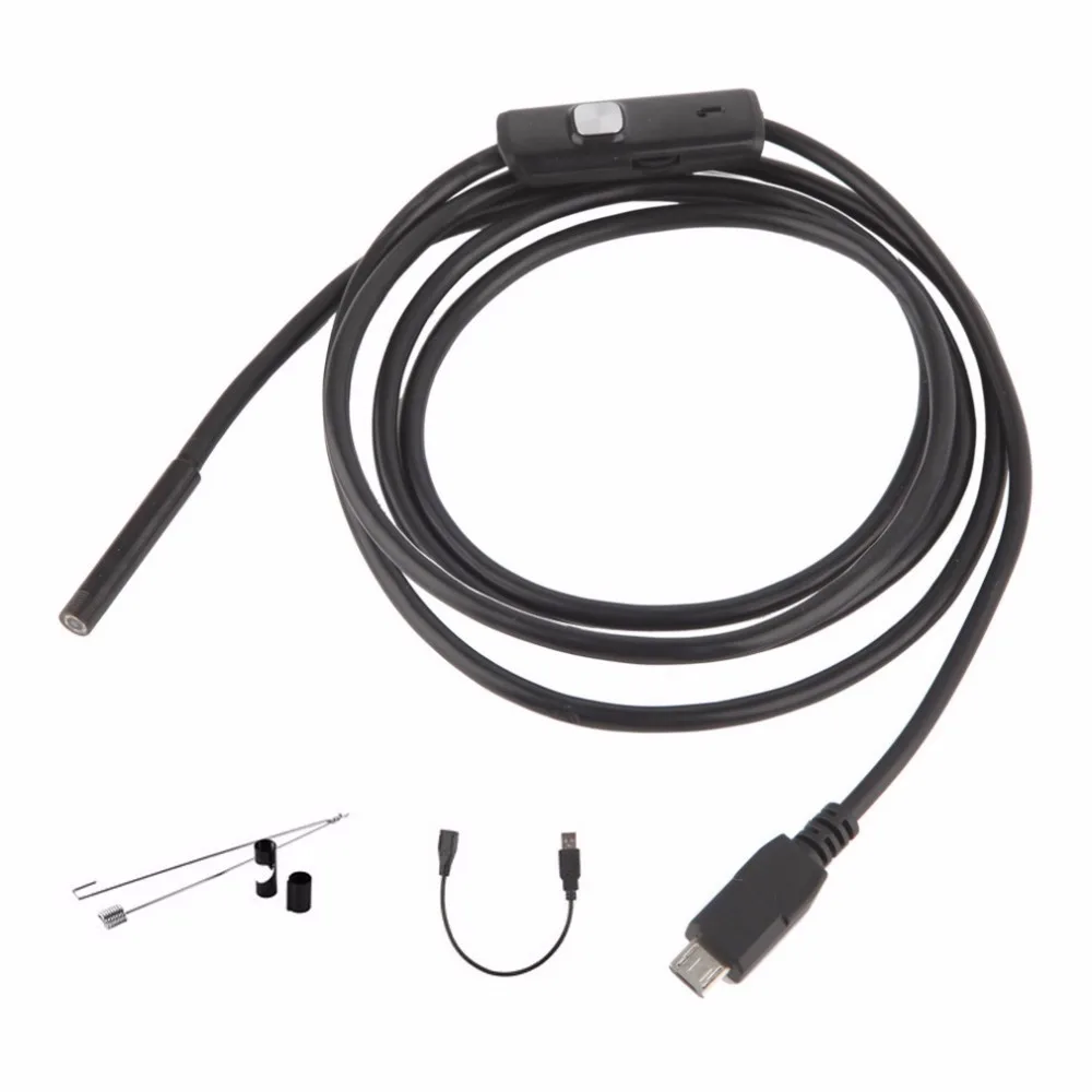 LESHP 6 светодиодный 7 мм 3/3. 5/5m USB инспекционный видеоэндоскоп с Камера на змеевидной трубке IP67 Водонепроницаемый бороскоп для Android ПК