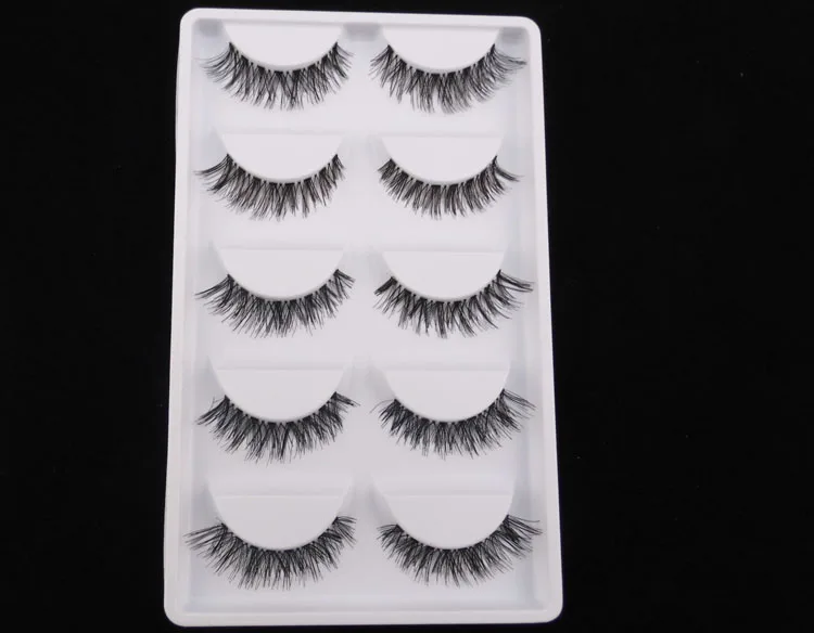 LASGOOS 10 пар красивые женские натуральные Толстые Накладные ресницы длинные ручной