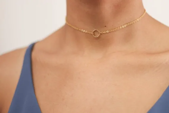 Новинка 2018 простая изящная круглая цепь в стиле бохо Чокеры ожерелья винтажном