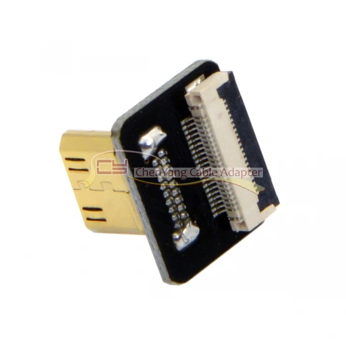 10 шт./CYFPV Mini HDMI Type C Штекерный разъем под углом 90 градусов для FPV HDTV мультикоптера