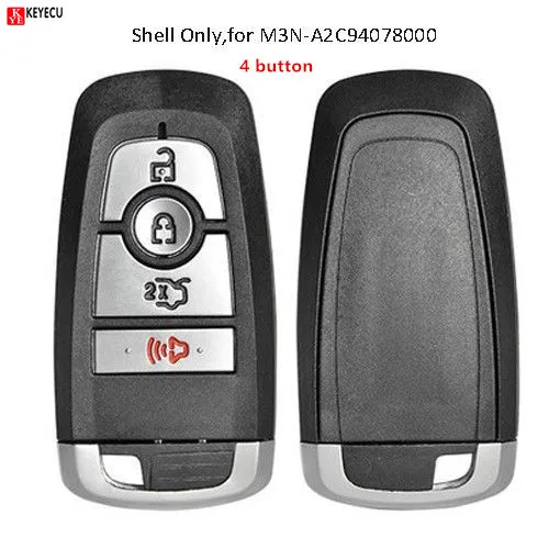Keyecu 4 кнопки смарт пульт дистанционного ключа чехол Fob для Ford Fusion F150 F250 F350 F450 F550 2017