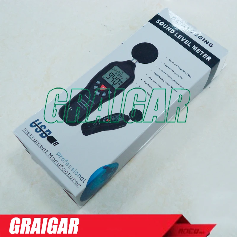 Цифровой USB измеритель уровня звука Температура регистратор данных TL 200 от 30 до 130