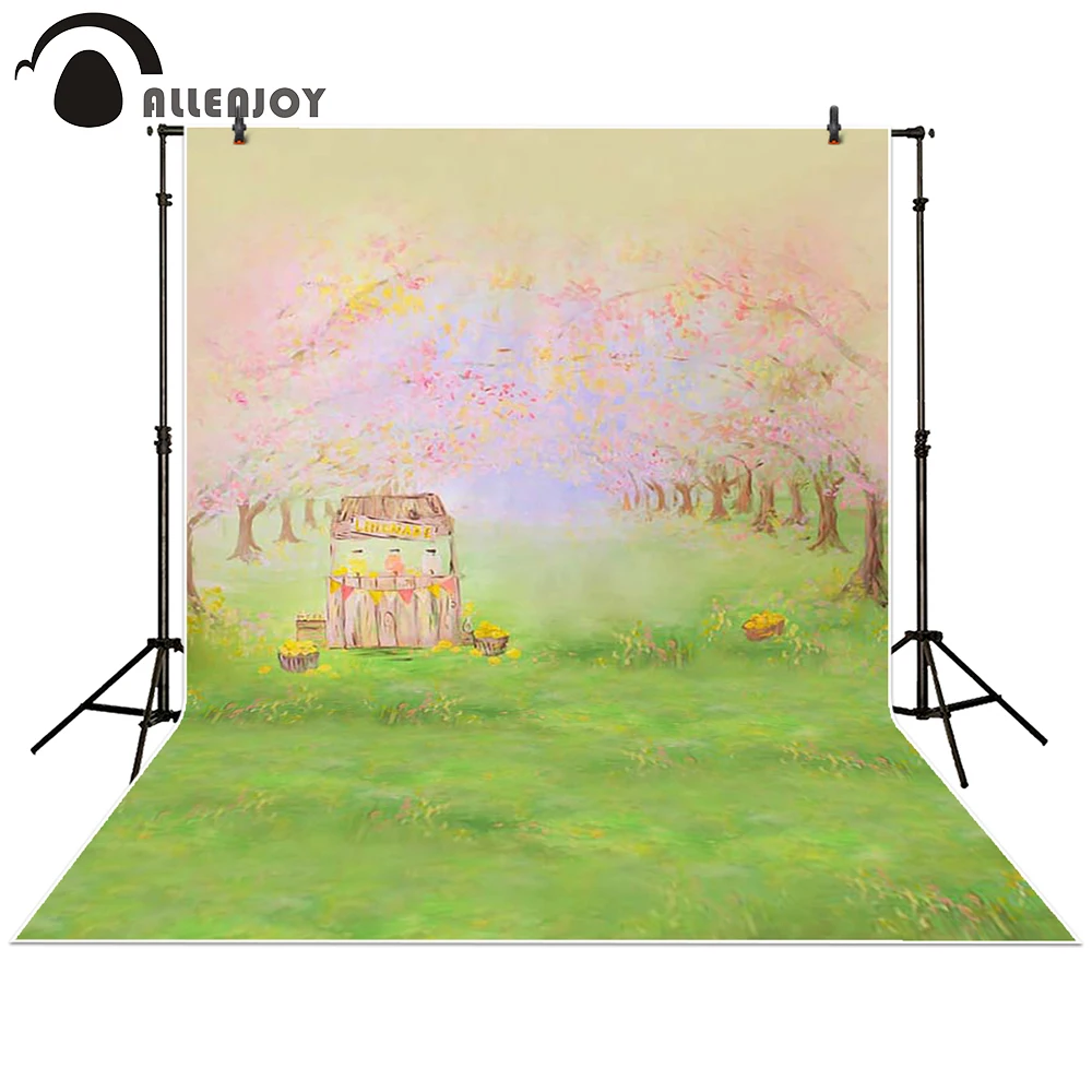 Allenjoy Photography backdrops background bokeh Forest Lawn Garden grass Rural kids girl spring baby shower newborn Photo studio |