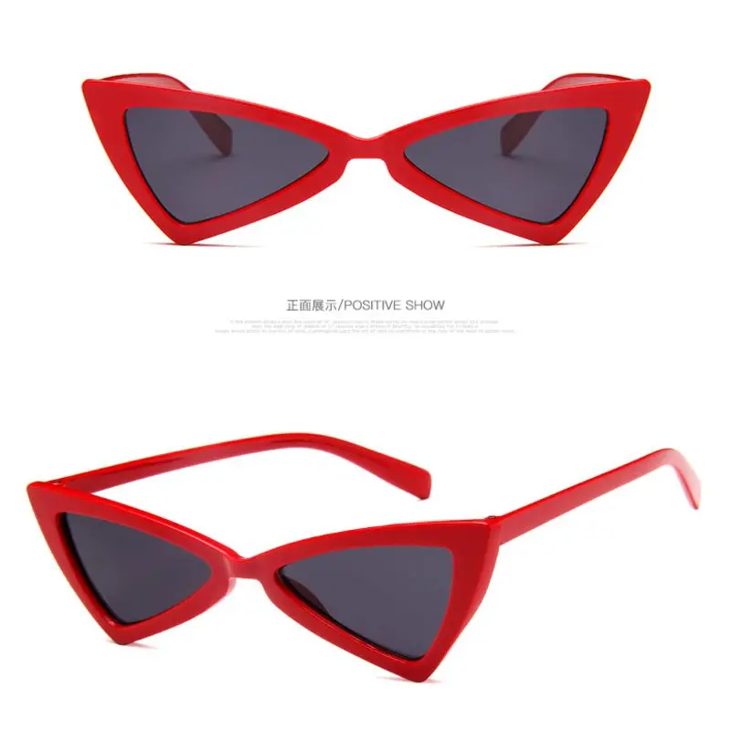 Мужские и женские солнцезащитные очки кошачий глаз классические треугольные в