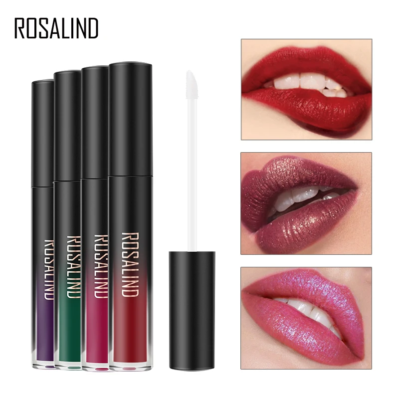 Набор косметики для губ ROSALIND водостойкая блестящая губная помада телесного