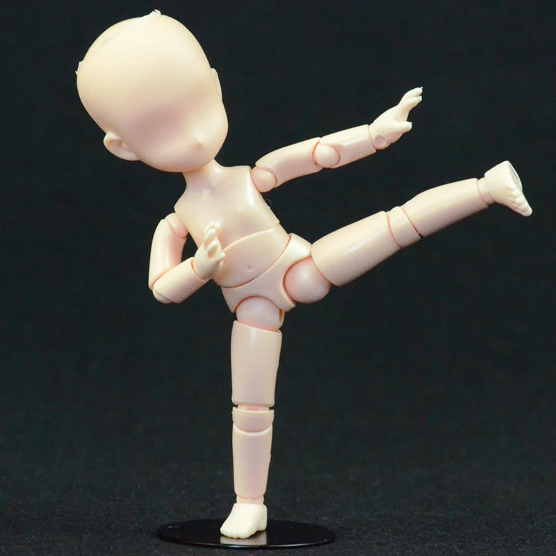 Q version of the cartoon art sketch doll model human body joint moving ferrite Stick a wooden man with plastic | Игрушки и хобби