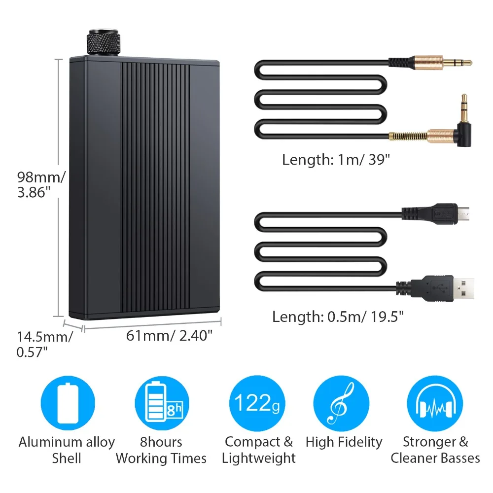 Proster HiFi усилитель для наушников портативный 3 5 мм аудио Rechargeble импеданс MP3 MP4