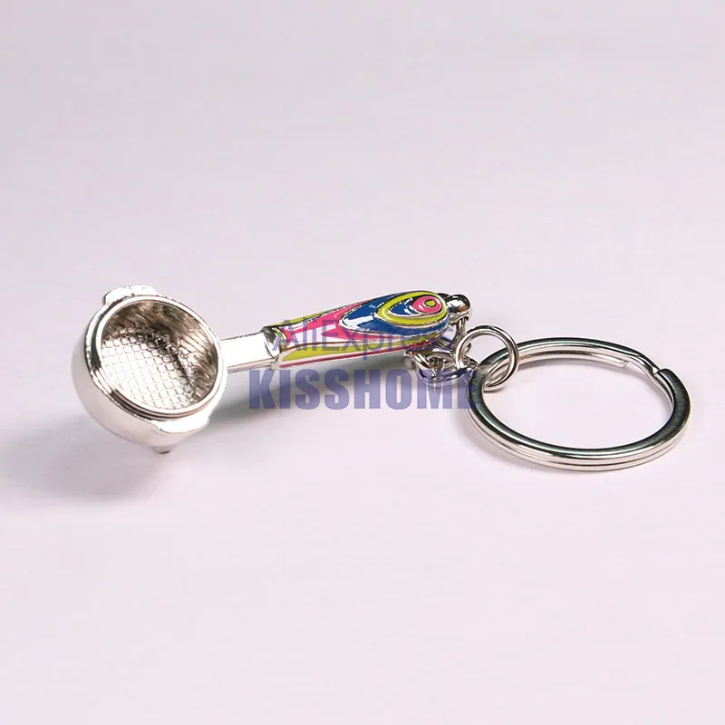 Брелок с ручкой для кофе из цинкового сплава портативный брелок инструменты